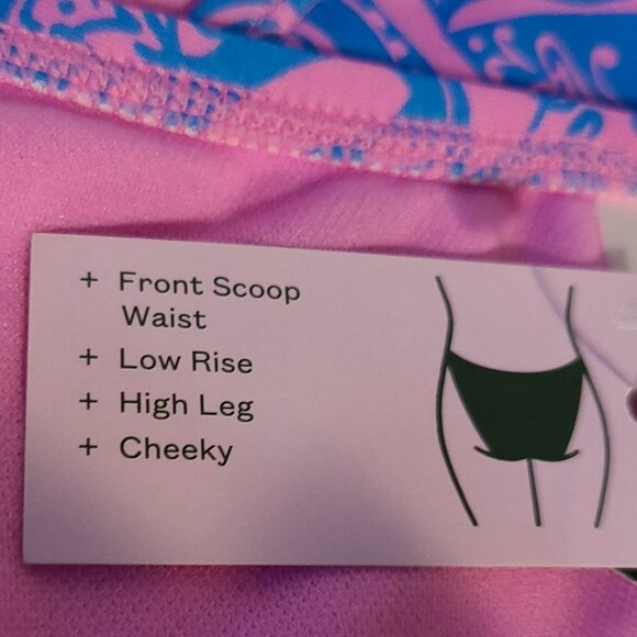 WILD FABLE WOMEN'S PAISLEY PRINT LOW-RISE CHEEKY HIGH LEG BIKINI BOTTOM XL(16) - Picture 4 of 8